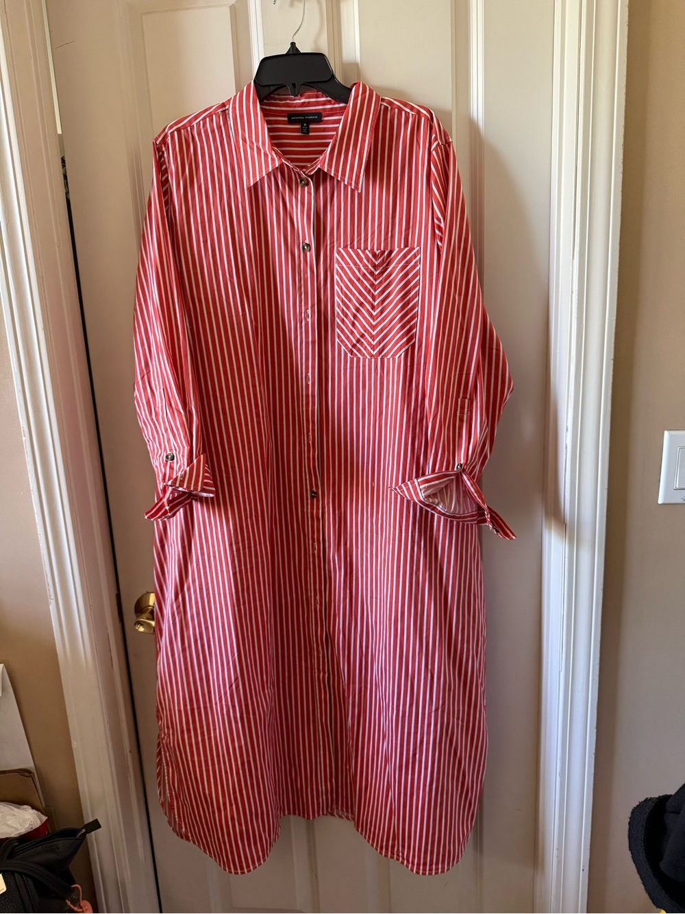 Universal Standard Red and White Striped Top